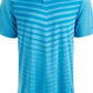 Camisa polo masculina Attack Life By Greg Norman com estampa jacquard ombré chevron, azul, tamanho G