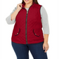 Colete acolchoado feminino Charter Club Plus para clima frio, vermelho, tamanho 3X