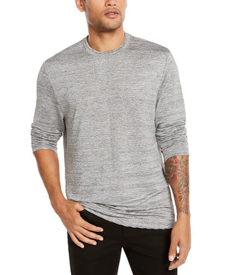 Alfani Men's Crewneck Crinkled T-Shirt Gray Size XX-Large
