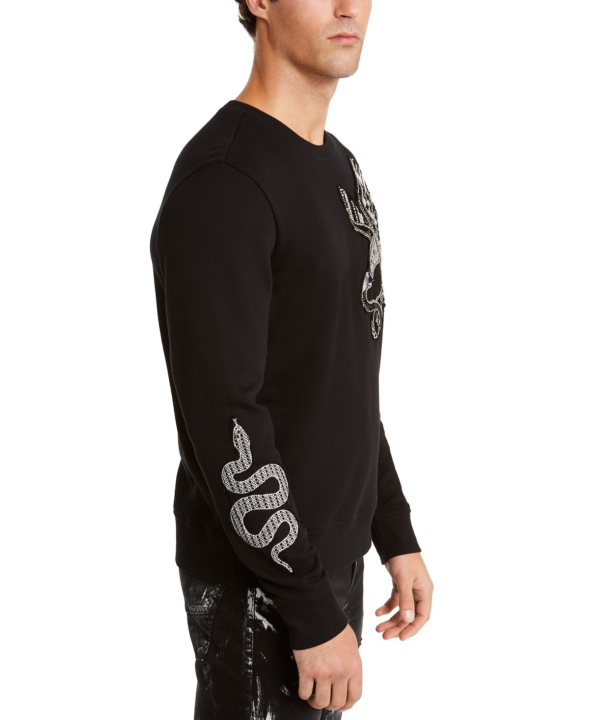 Moletom masculino com estampa Six Pack da INC International Concepts, preto, tamanho grande