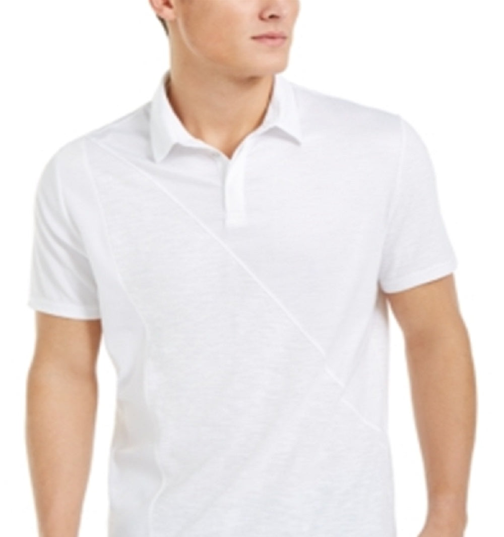 Camisa polo masculina INC International Concepts Fountain, branca, tamanho pequeno