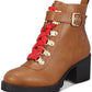 Material Girl Botas femininas com zíper e salto bloco e bico redondo, marrom, tamanho 10 M