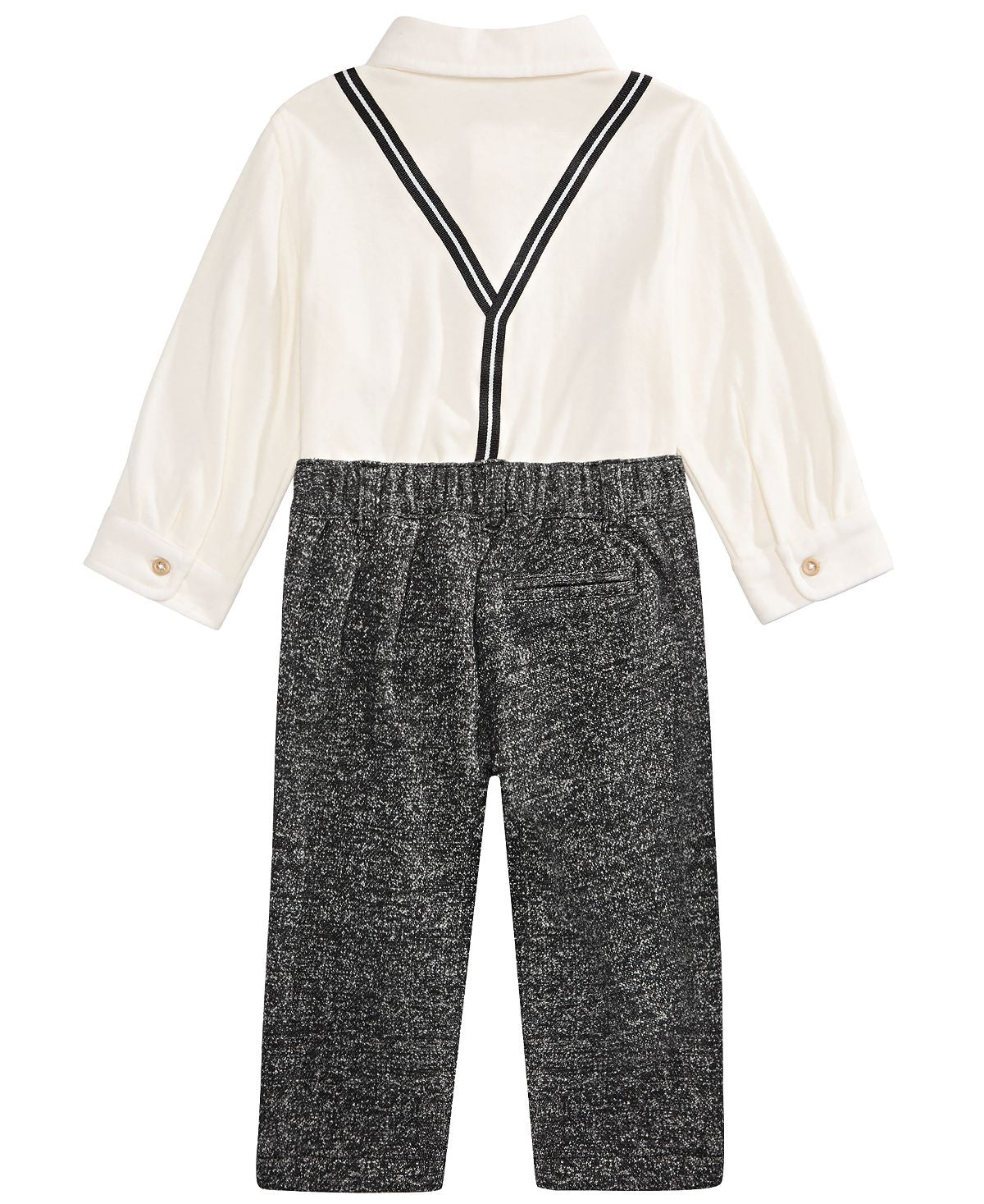 Conjunto de 2 peças de camisa e calça com gravata borboleta First Impressions para meninos, tamanho 3 a 6 meses