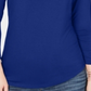 INC International Concepts Top Feminino com Detalhe Recortado Azul Tamanho Grande