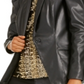 Blazer feminino revestido em couro sintético da INC International Concepts, preto, tamanho médio