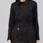 INC International Concepts Casaco de camurça sintética feminino, preto, tamanho pequeno