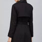INC International Concepts Casaco de camurça sintética feminino, preto, tamanho pequeno