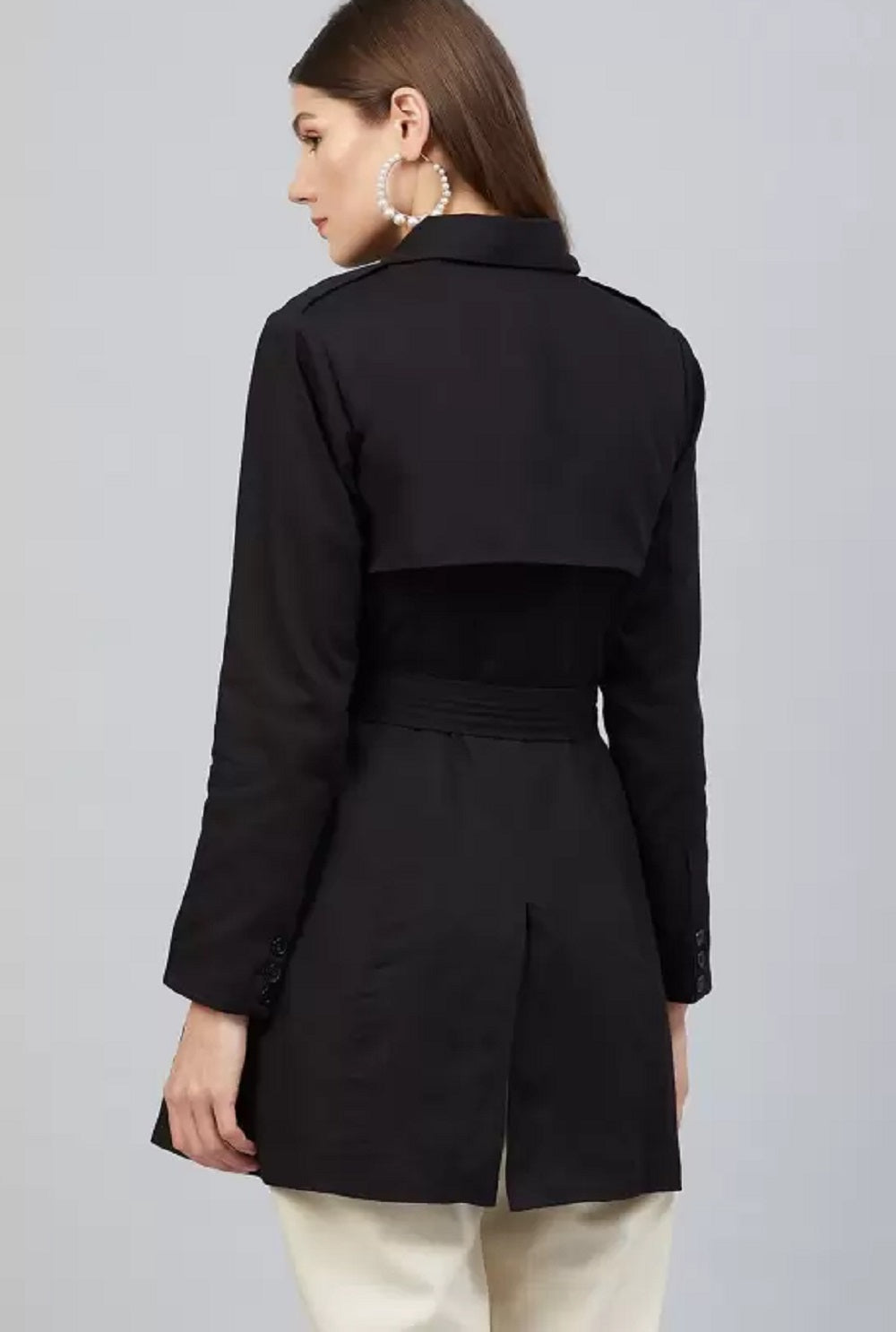 INC International Concepts Casaco de camurça sintética feminino, preto, tamanho pequeno