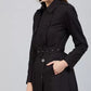 INC International Concepts Casaco de camurça sintética feminino, preto, tamanho pequeno