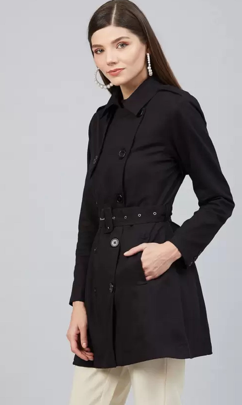 INC International Concepts Casaco de camurça sintética feminino, preto, tamanho pequeno