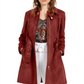 INC International Concepts Casaco de camurça sintética feminino vermelho tamanho grande