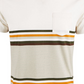 Camiseta masculina American Rag Explorer Stripe com decote em V, bege, tamanho pequeno