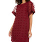 Alfani Vestido curto feminino de manga curta vermelho tamanho 16
