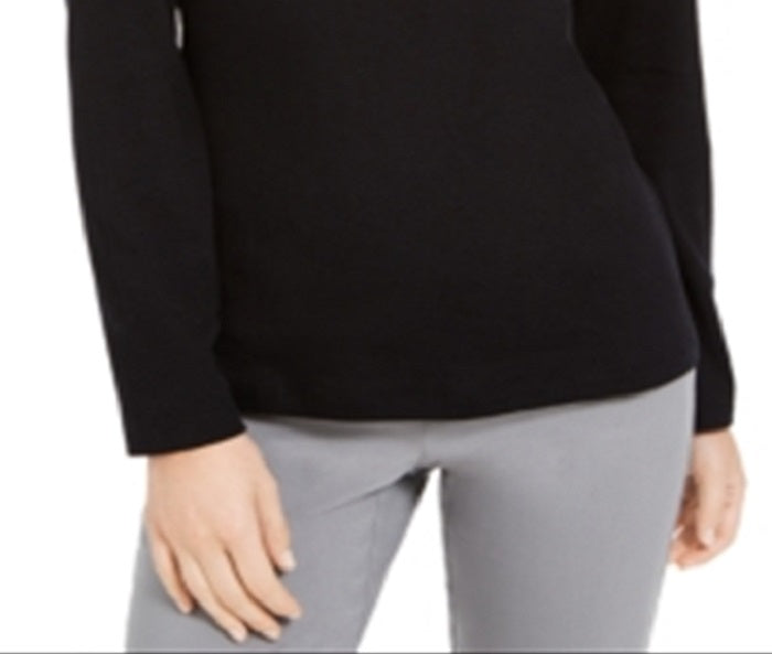 Camisa gráfica feminina Karen Scott Sparkle Holiday, preta, tamanho XX-G