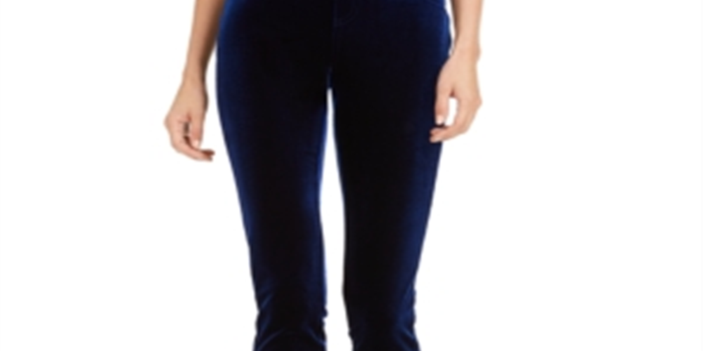 Calça skinny de veludo feminina INC International Concepts, azul, tamanho 0