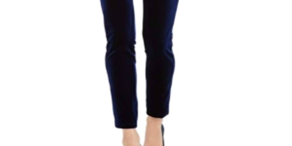 Calça skinny de veludo feminina INC International Concepts, azul, tamanho 0