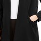 Cardigan feminino Alfani com frente aberta e manga comprida, preto, tamanho M