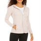 ID Ideology Blusa feminina com capuz e zíper, manga comprida, rosa, tamanho X-S