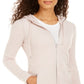 ID Ideology Blusa feminina com capuz e zíper, manga comprida, rosa, tamanho X-S