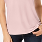 Top feminino com decote canoa Charter Club, rosa, tamanho grande