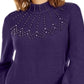 Suéter Alfani Feminino Gola Falsa Enfeitado Roxo Tamanho Pequeno P