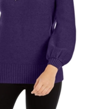 Suéter Alfani Feminino Gola Falsa Enfeitado Roxo Tamanho Pequeno P