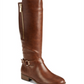Botas de montaria femininas Material Girl Winnnie com bico fechado e acima do joelho, tamanho 9,5, marrom