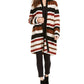 Cardigan listrado feminino INC International Concepts, preto, tamanho grande