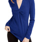 INC International Concepts Camiseta feminina com recorte liso e manga comprida com decote em V, tamanho XS
