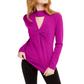 Suéter feminino com decote falso e torção Keyhole da INC International Concepts, rosa, tamanho X-S
