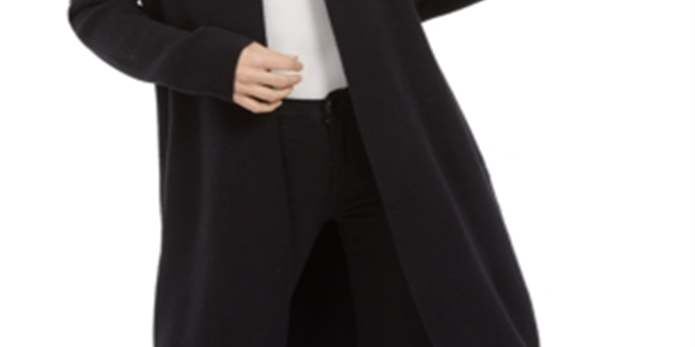 Cardigan Duster Feminino INC International Concepts Preto Tamanho X-Grande