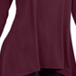 Blusa feminina Alfani com decote alto e baixo e gola alta, vinho, tamanho grande