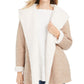 Cardigan feminino com capuz e forro de sherpa da Style &amp; Co, marrom, tamanho grande