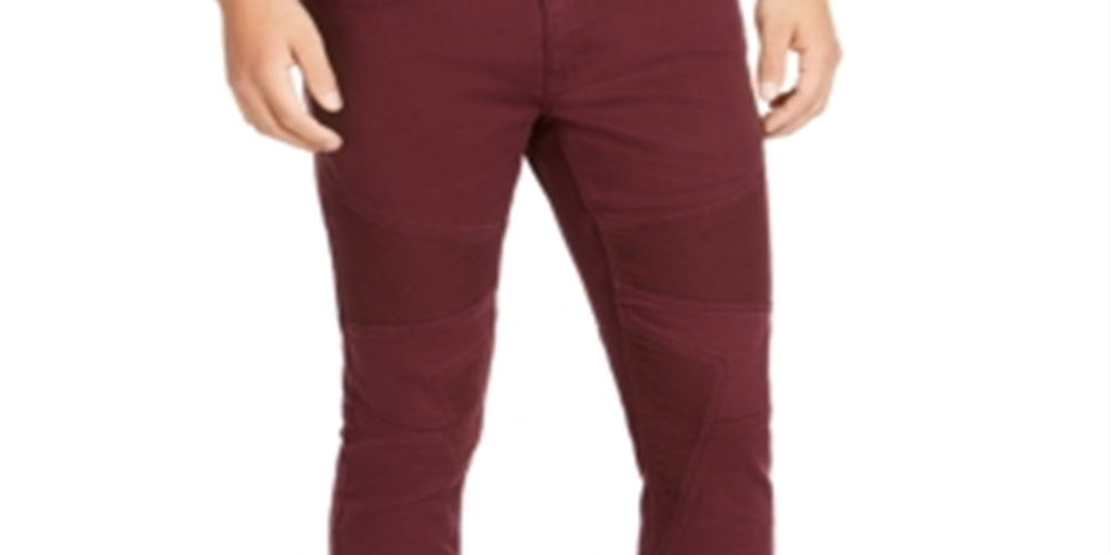 Calça Jeans Skinny Moto Stretch Masculina INC International Concepts Vinho Tamanho 40X30