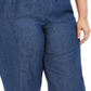 Calça Capri Jeans Karen Scott Plus Cotton Feminina Azul Tamanho 0X