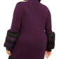 Suéter feminino Alfani com gola falsa, roxo, tamanho 0X