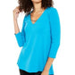 Blusa feminina Alfani Hardware azul tamanho pequeno