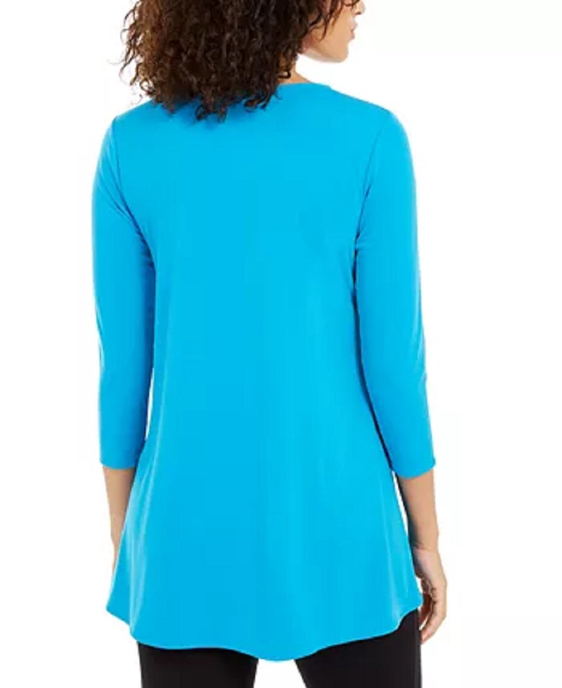 Blusa feminina Alfani Hardware azul tamanho pequeno