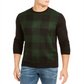 Suéter masculino xadrez de lã merino verde tamanho grande do Club Room