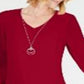 Vestido feminino com mangas amarradas e colar, tamanho XX-G, vermelho, da coleção JM