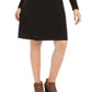 Vestido suéter feminino com gola alta e manga comprida, estilo &amp; co, preto, tamanho extragrande