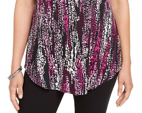 JM Collection Top Feminino Decote Redondo Ombros Vazados Preto Tamanho P