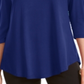 JM Collection Blusa feminina com ombros descobertos, azul, tamanho médio