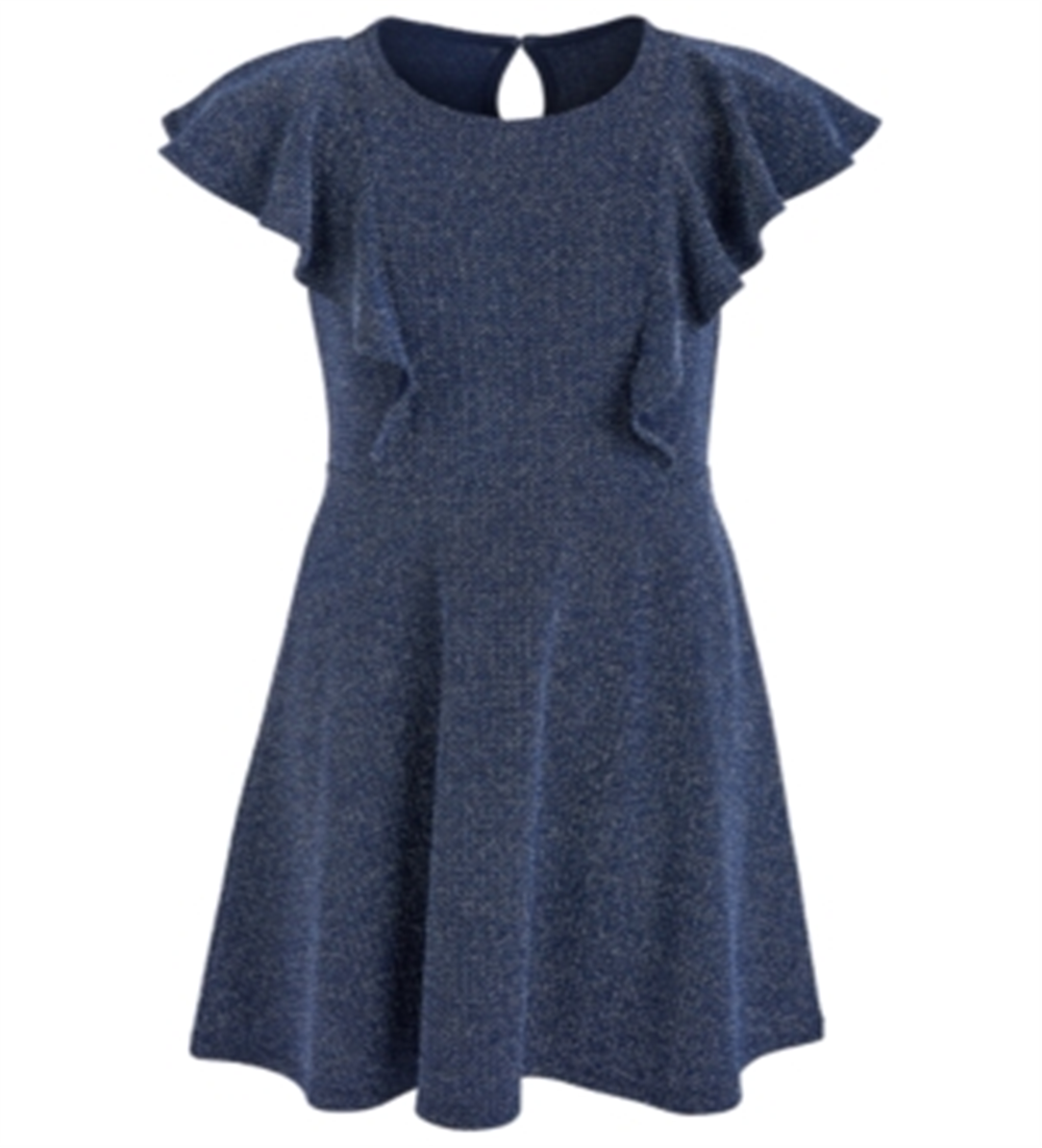 Vestido de malha metálica esvoaçante Epic Threads Big Girl's, azul, tamanho grande