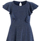 Vestido de malha metálica esvoaçante Epic Threads Big Girl's, azul, tamanho grande