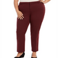 Calça feminina plus size com perna justa e tornozelo Charter Club, vermelha, tamanho 28W