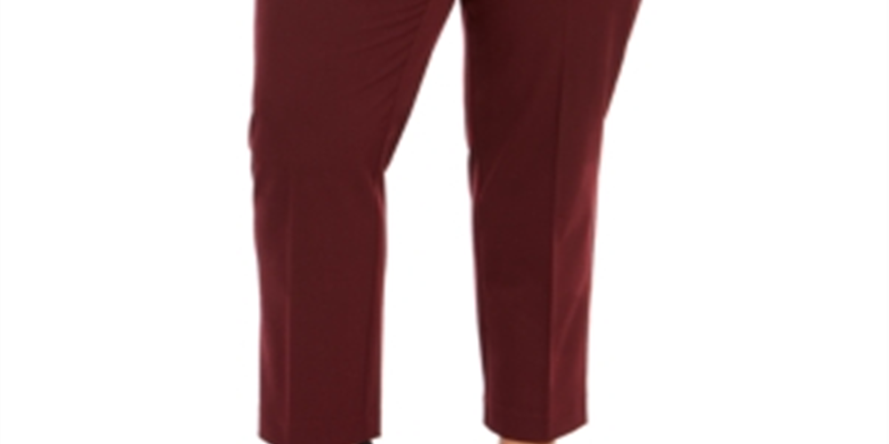 Calça feminina plus size com perna justa e tornozelo Charter Club, vermelha, tamanho 28W