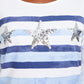Karen Scott Blusa Listrada Feminina Azul Tamanho Pequeno G