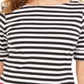 Karen Scott Blusa Listrada Feminina Gola Canoa Vermelha Tamanho Grande