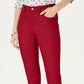 Calça jeans feminina Charter Club Tummy Control Bristol Capri vermelha tamanho 14 Petite
